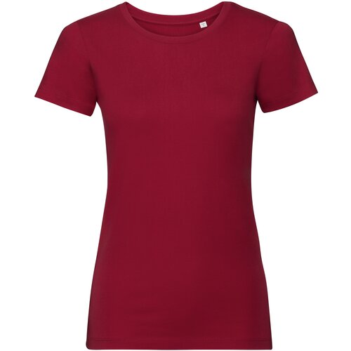 RUSSELL Pure Organic Women's Red T-shirt Cene