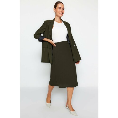 Trendyol Skirt - Khaki - Midi Slike