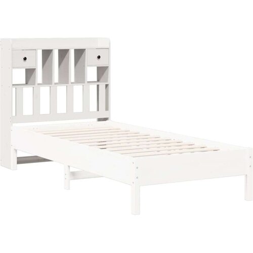 VidaXL uzglavlje sa spremi&amp;scaron;tem bijeli 90 cm od masive borovine Slike