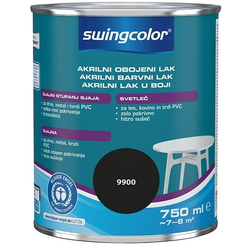 SWINGCOLOR Lak u boji 2u1 (Crne boje, 750 ml, Visokog sjaja) Slike