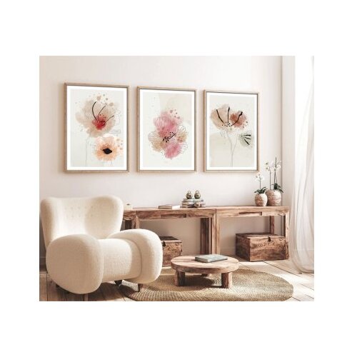 Wallity dekorativna slika Huhu205, 20x30cm, 3 dela Cene