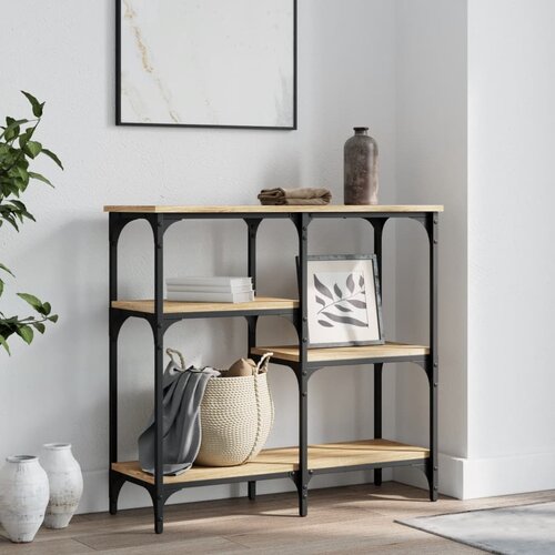vidaXL Klubska mizica sonoma hrast 80x29x75 cm inženirski les Cene