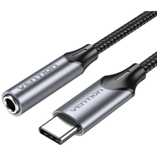 Transmedia Vention USB-C Male to 3.5MM Earphone Jack With DAC Adapter 0.1M Gray Cene