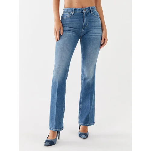 Guess Jeans hlače W3YA0L D4U55 Modra Flare Fit