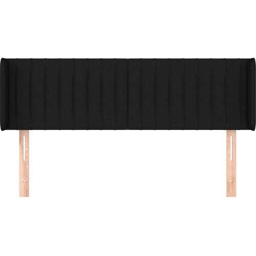  Uzglavlje s u&amp;scaron;ima crno 147x16x78/88 cm od tkanine Slike