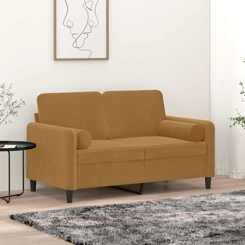  Ukrasni jastuci 2 kom smeđi &Oslash; 15 x 50 cm bar&scaron;unasti Cijene