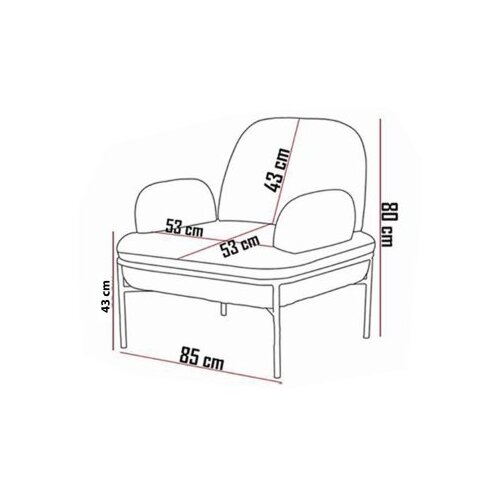 Atelier Del Sofa Fotelja Aster, 85 x 80 x 53 cm, Antracit Slike