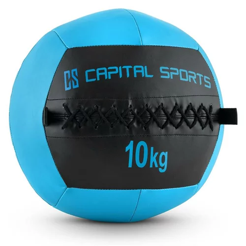 Capital Sports Wallba 9,wall (medicinka) ball 10kg, umjetna koža, tamno plava
