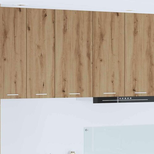 vidaXL Viseča omarica Riga Artisan hrast in bela 40 x 31 x 80 cm Cene