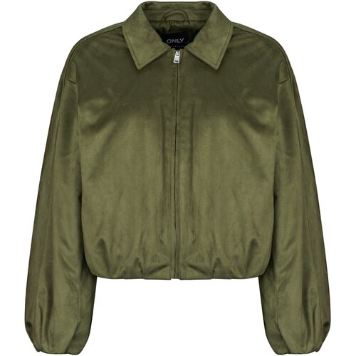 Only ONLFIONA FAUX SUEDE PADDED BOMBER Kaki Slike