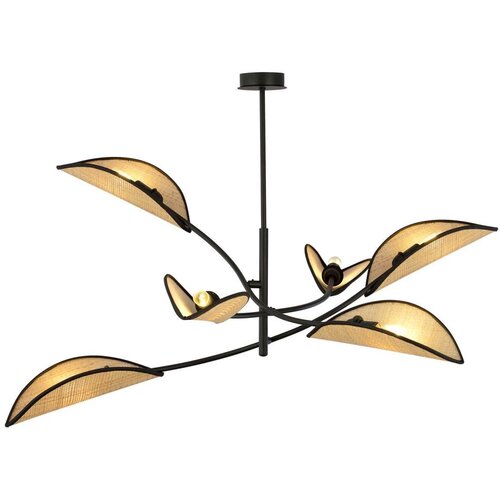  Luster na šipci LOTUS 6xE14/10W/230V crna/bež Cene