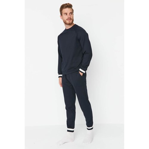 Trendyol Men&amp;#039;s Navy Regular Fit 2 Yarn Knitted Pajamas Set Slike