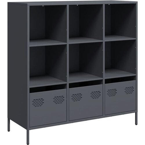 Maison Chic Komoda - Predalnik antracitna 101,5x39x103,5 cm jeklo, (21715936) Slike