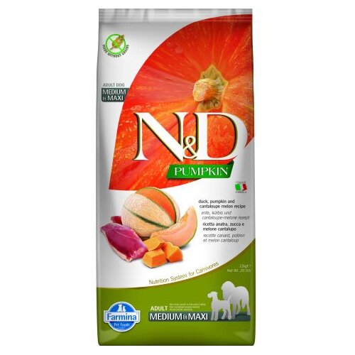 N&amp;amp;d Hrana za pse Pumpkin Adult Medium &amp;amp; Maxi Duck, Pumpkin&amp;amp;Cantaloupe Melon, 12kg Slike