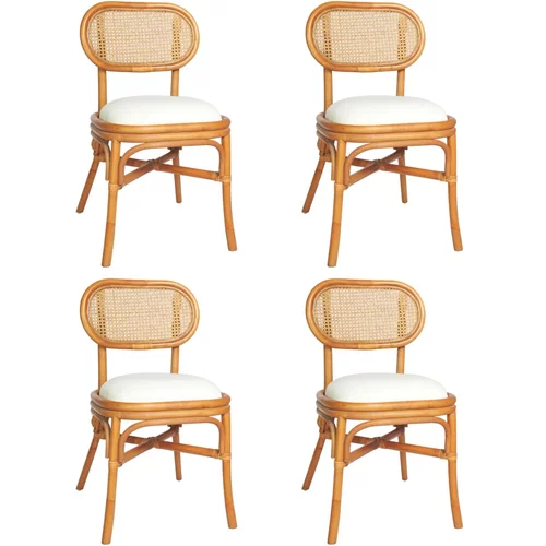  Blagovaonske stolice od platna 4 kom svjetlosmeđe