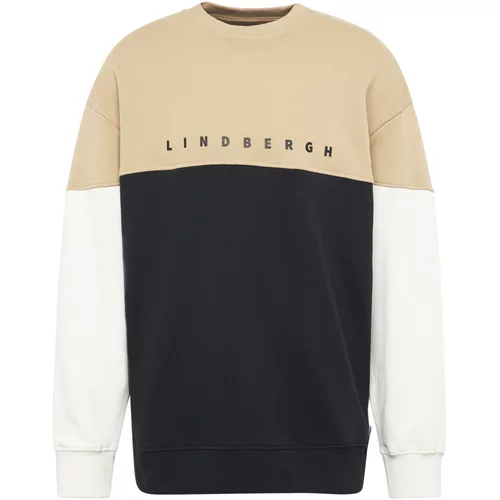 Lindbergh Sweater majica pijesak / crna / prljavo bijela