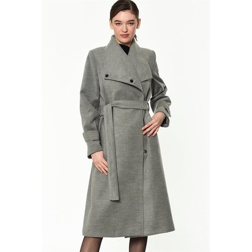 Dewberry Z6645 WOMEN&amp;#039;S COAT-LIGHT GREY Slike