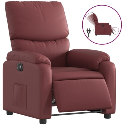 Maison Chic Električni naslanjač - Relax naslanjač vinsko rdeče umetno usnje, (22061262) Cene
