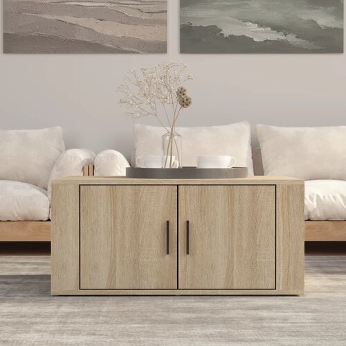 The Living Store Klubska mizica sonoma hrast 80x50x36 cm inženirski les - Klubska Mizica, (21573846) Cene