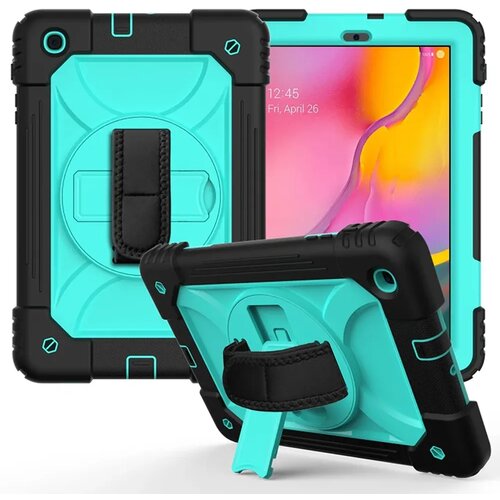 NIKCORP Ovitek za Samsung Galaxy Tab A7 10.4 T500/T505, za&scaron;čitni etui s stojalom, ročajem in naramnim trakom, moder-turkizen, (5000139255) Cene
