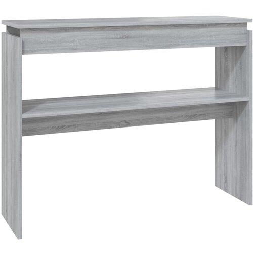 Maison Chic konzolna miza - miza ob steni siva sonoma 102x30x80 cm konstruiran les, (21786105) Slike