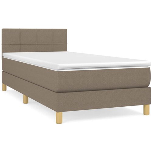 Maison Chic Box spring postelja - Vzmetna postelja z vzmetnico taupe 90x190 cm blago SL12965, (21883752) Slike