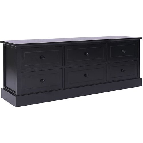 VidaXL TV omarica črna 108x30x40 cm trden les pavlovnije, (20731020) Slike