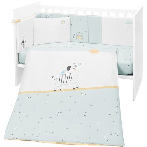 Kikka Boo Posteljina sa ogradicom 6 pcs 60/120 Stripy Friends Cene
