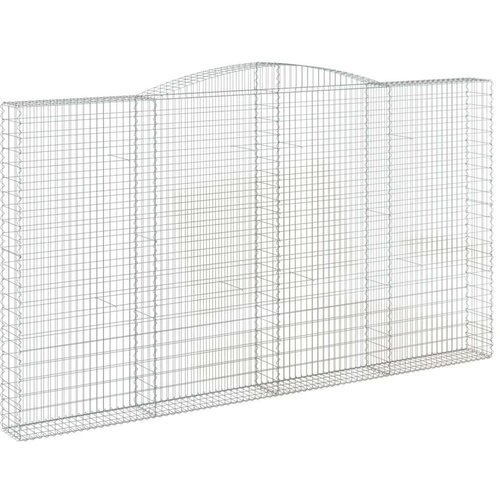  Lučne gabionske ko&amp;scaron;are 3 kom 400x30x220/240cm pocinčano željezo Slike