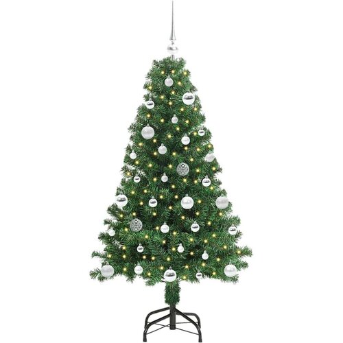 VidaXL Umjetno božićno drvce Zelena 150 cm PVC i Čelik i Plastika Slike