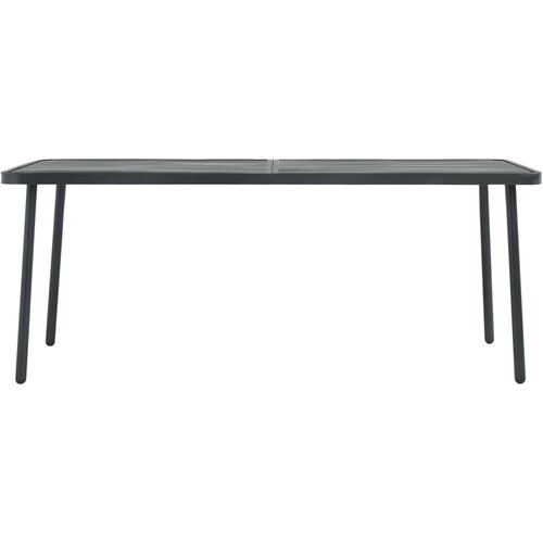  Vrtni stol tamnosivi 180 x 83 x 72 cm čelični Slike