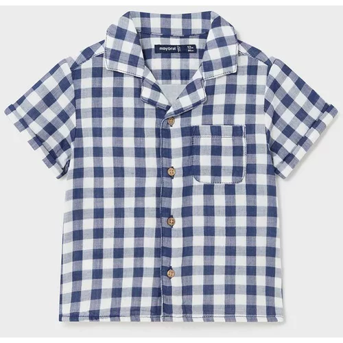 Mayoral Bombažna srajca za dojenčka mornarsko modra barva