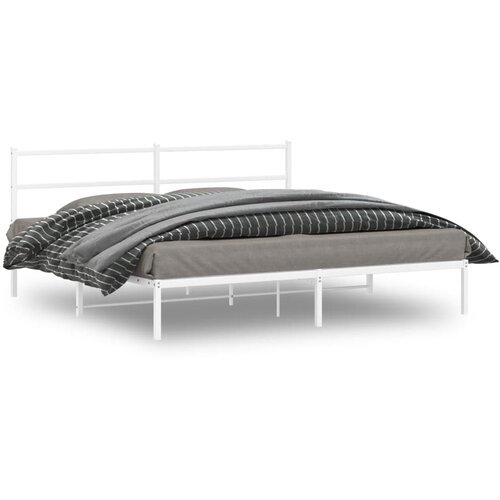  Metalni okvir za krevet s uzglavljem bijeli 180x200 cm Cijene