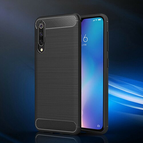  Gumijasti / gel etui Carbon za Xiaomi Mi 9 - črni Cene