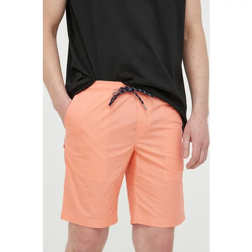 Tommy Hilfiger Bombažne kratke hlače oranžna barva