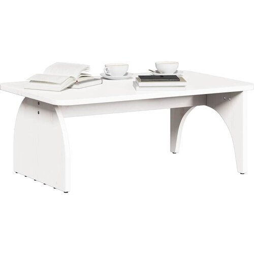  Kava Stol Bijelo 80 x 50 x 31 cm Masivna borovina Slike