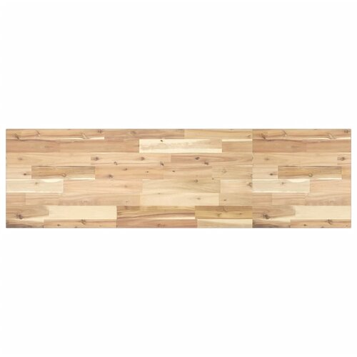  Zidna polica za umivaonik od čelika i masivnog bagremovog drva Smeđa 160 x 40 x 2 cm Slike
