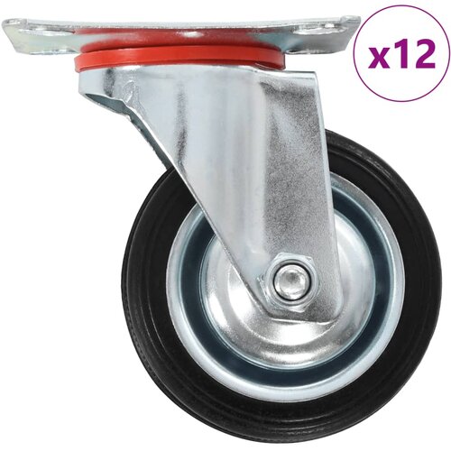 VidaXL Okretni kotačići 12 kom 75 mm Slike