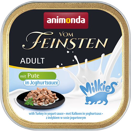 Animonda Varčno pakiranje Vom Feinsten Adult Milkies v omaki 64 x 100 g - Puran v jogurtovi omaki Slike
