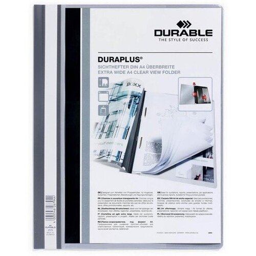 Durable Mapa s pvc kopčom Duraplus 2579, Siva Slike