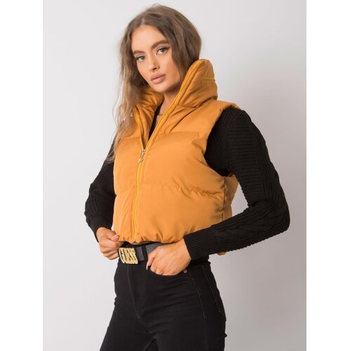 Fashion Hunters Dark yellow vest with a hood Cene