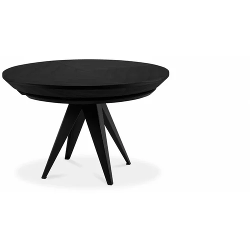 Windsor & Co Sofas crni stol na razvlačenje od hrastovog drveta Magnus, ø 120 cm