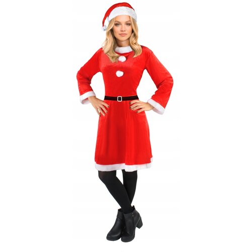 Univerzalni božićni trodijelni kostim Gospođe Djeda Božićnjaka Slike