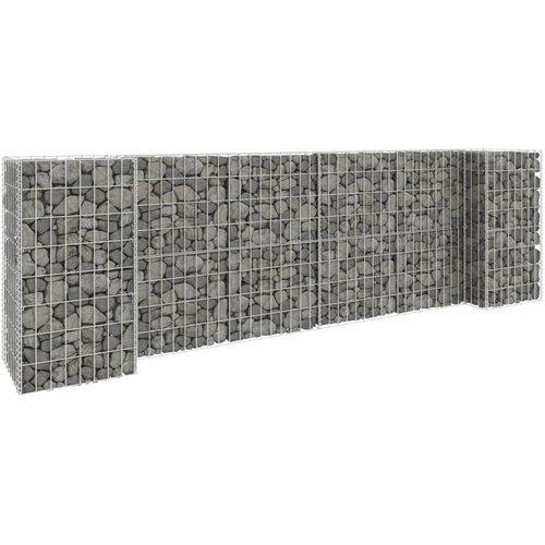  Gabionska sadilica u H-obliku od čelične žice 260 x 40 x 80 cm Slike