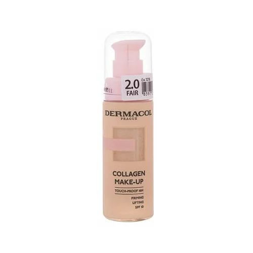 Dermacol Collagen Make-up SPF10 posvjetljujoč in vlažilen puder 20 ml odtenek Fair 2.0