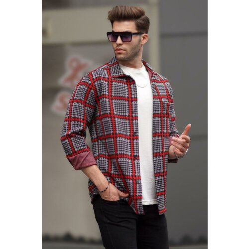 Madmext Men's Red Plaid Lumberjack Shirt 6715 Cene