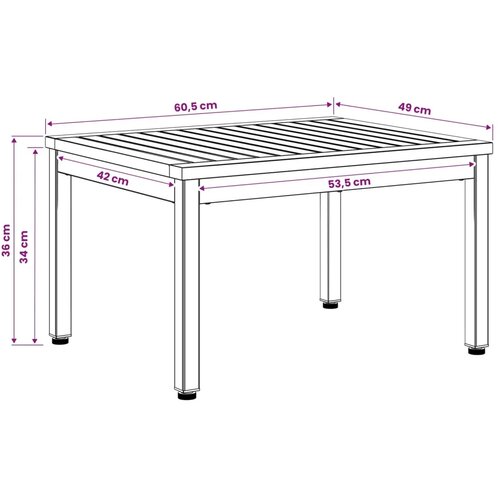  Stolić za kavu Prirodna i crna 50 x 60 5 x 36 cm - 50 x 60 5 x 36 cm Prirodna i crna Slike