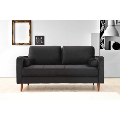 Rome - Black BlackOak 2-Seat Sofa Slike
