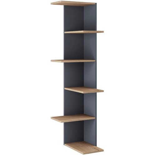 MID.YOU KOTNI REGAL 37/140/37 cm črna, medeni hrast Cene