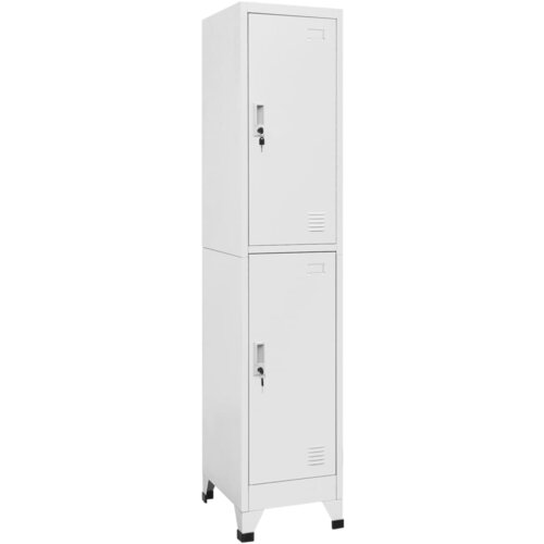 The Living Store Garderobna omarica na ključ z 2 predelkoma 38x45x180 cm - Garderobna Omara, (21430784) Slike